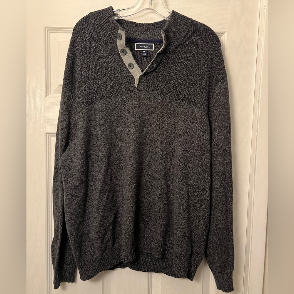 Club Room Men's Gray Knit Sweater NWOT